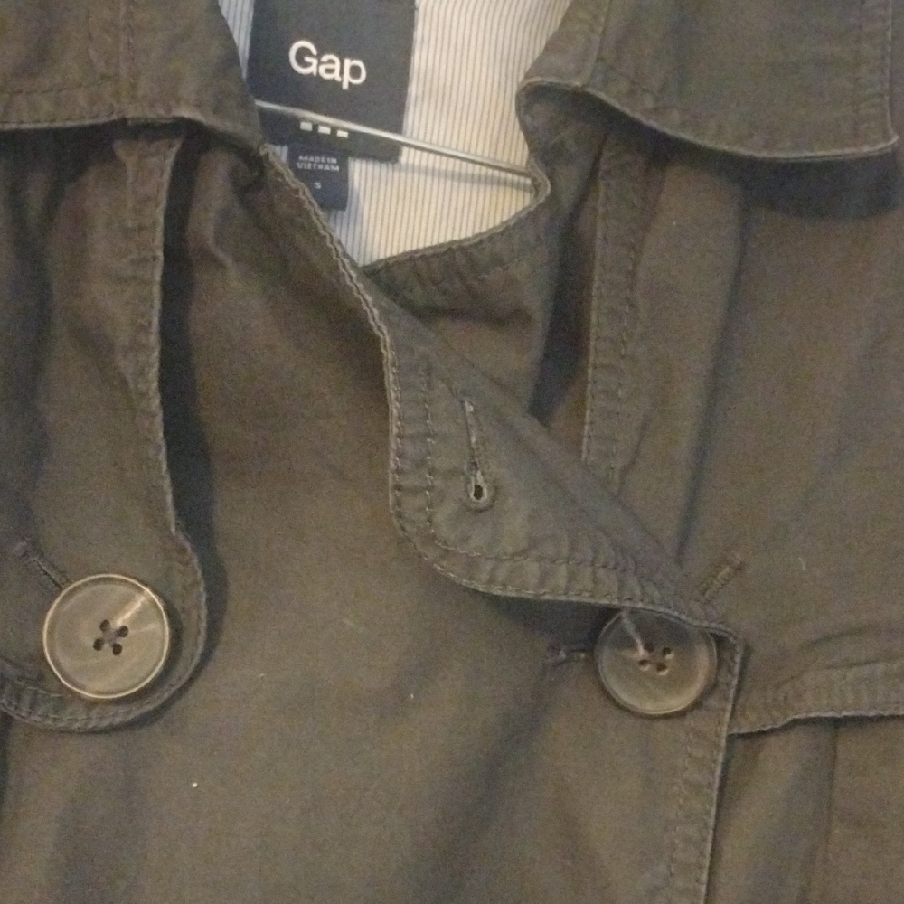 Women's Black Double-Breasted Coat - Picture 3 of 5